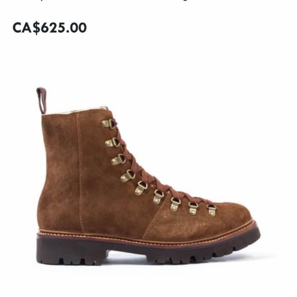 Grenson Brady Suede Hiker Boots - Cigar - Picture 2 of 4